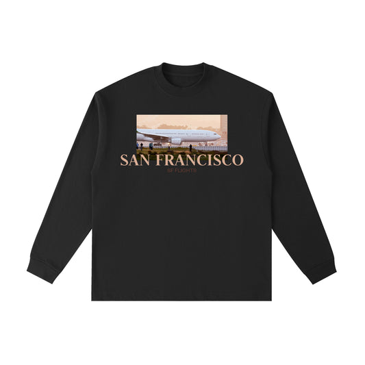 Essential Cotton Long Sleeve T-Shirt — A330 Ready for Takeoff