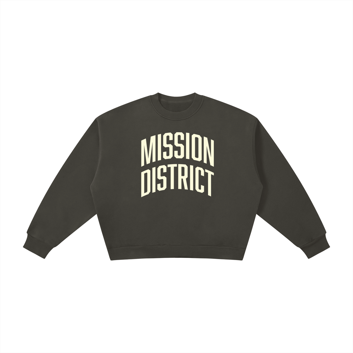 Mission District SF Boxy Fleece Crewneck Sweatshirt