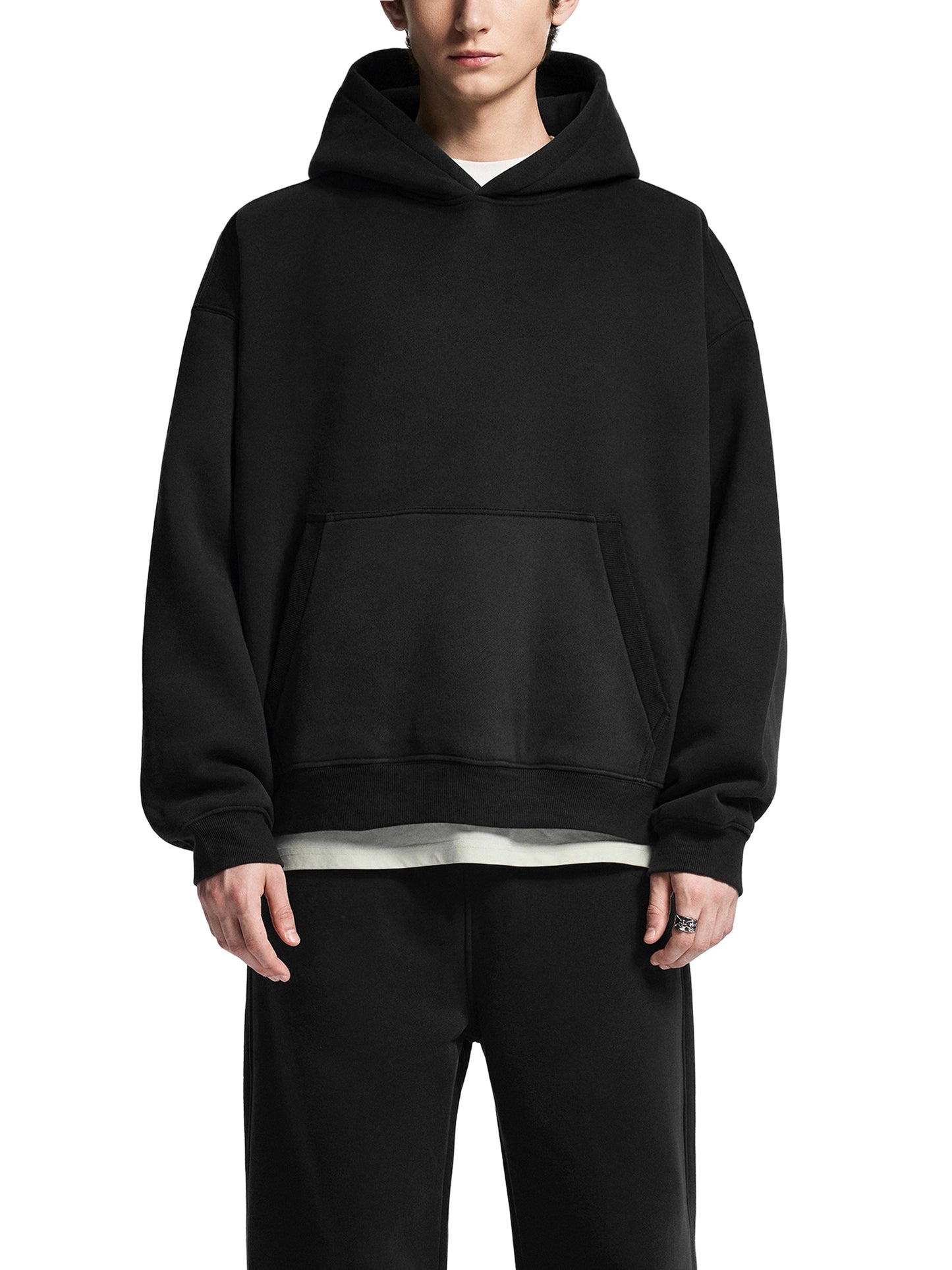 SF Flights A350 SFO Airport Oversized Boxy Fleece Hoodie