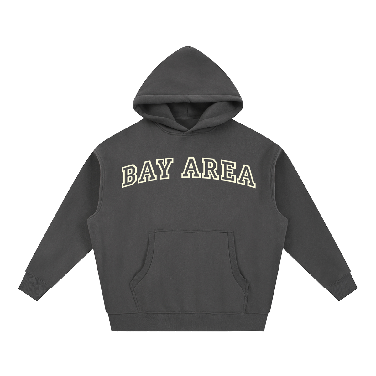 Bay Area Essential Oversized Boxy Fit Fleece Hoodie