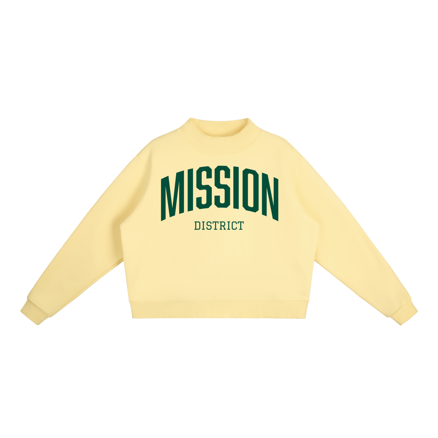 Essential Fleece Mock-Neck Crew Sweatshirt