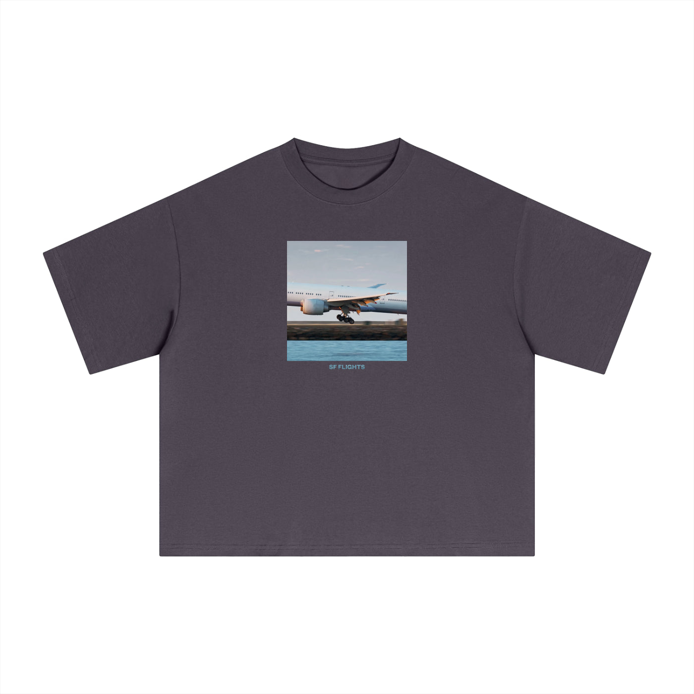 Essential Sorona Boxy T-Shirt — SFO Heavy 777 Approach
