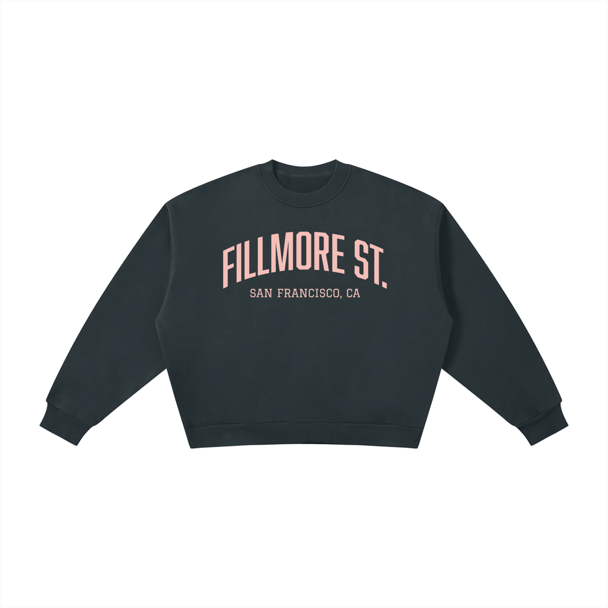 Fillmore Street SF Boxy Fleece Crewneck Sweatshirt