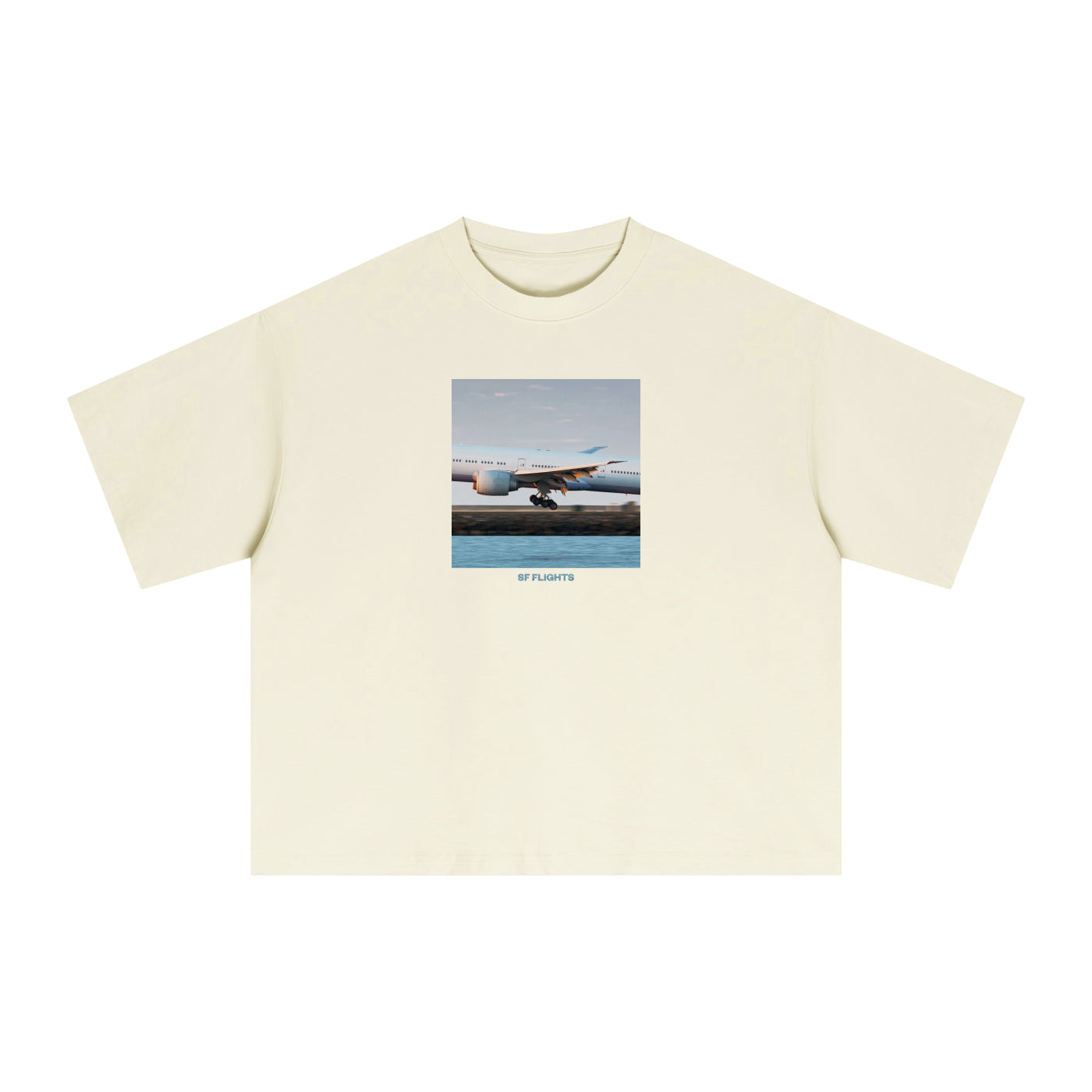 Essential Sorona Boxy T-Shirt — SFO Heavy 777 Approach