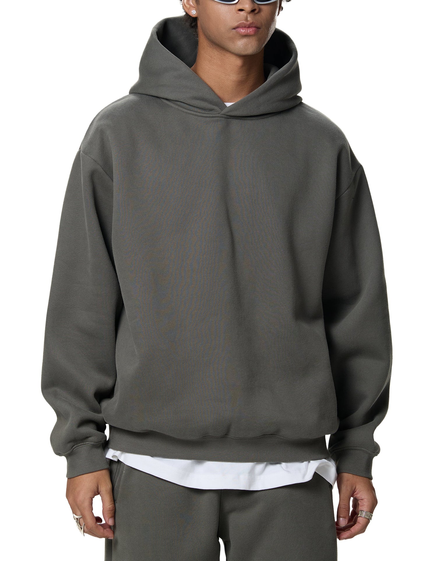 Fleeced Boxy Hoodie — SF Flights Logo Edition