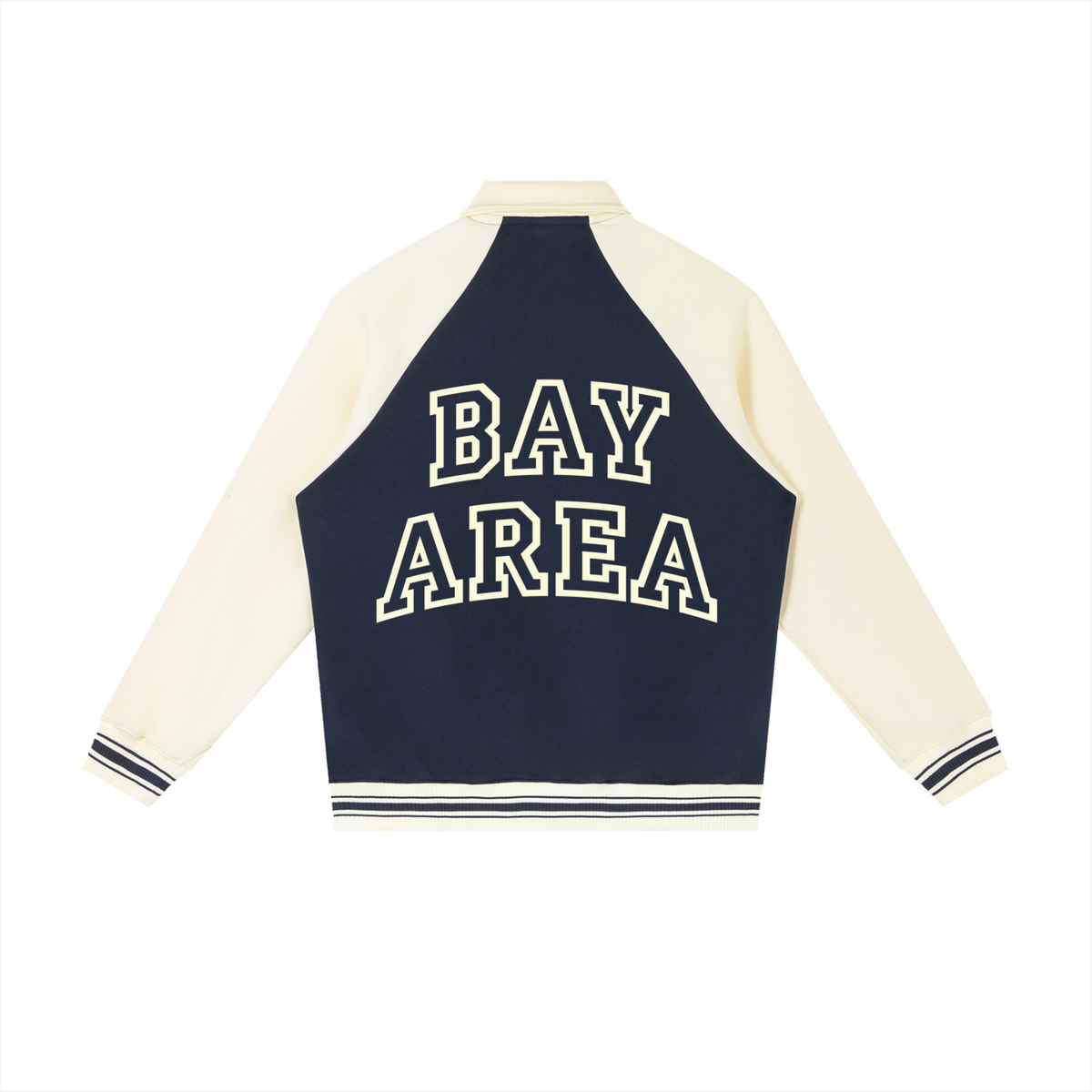 Bay Area Contrast Raglan Sleeve Baseball Jacket