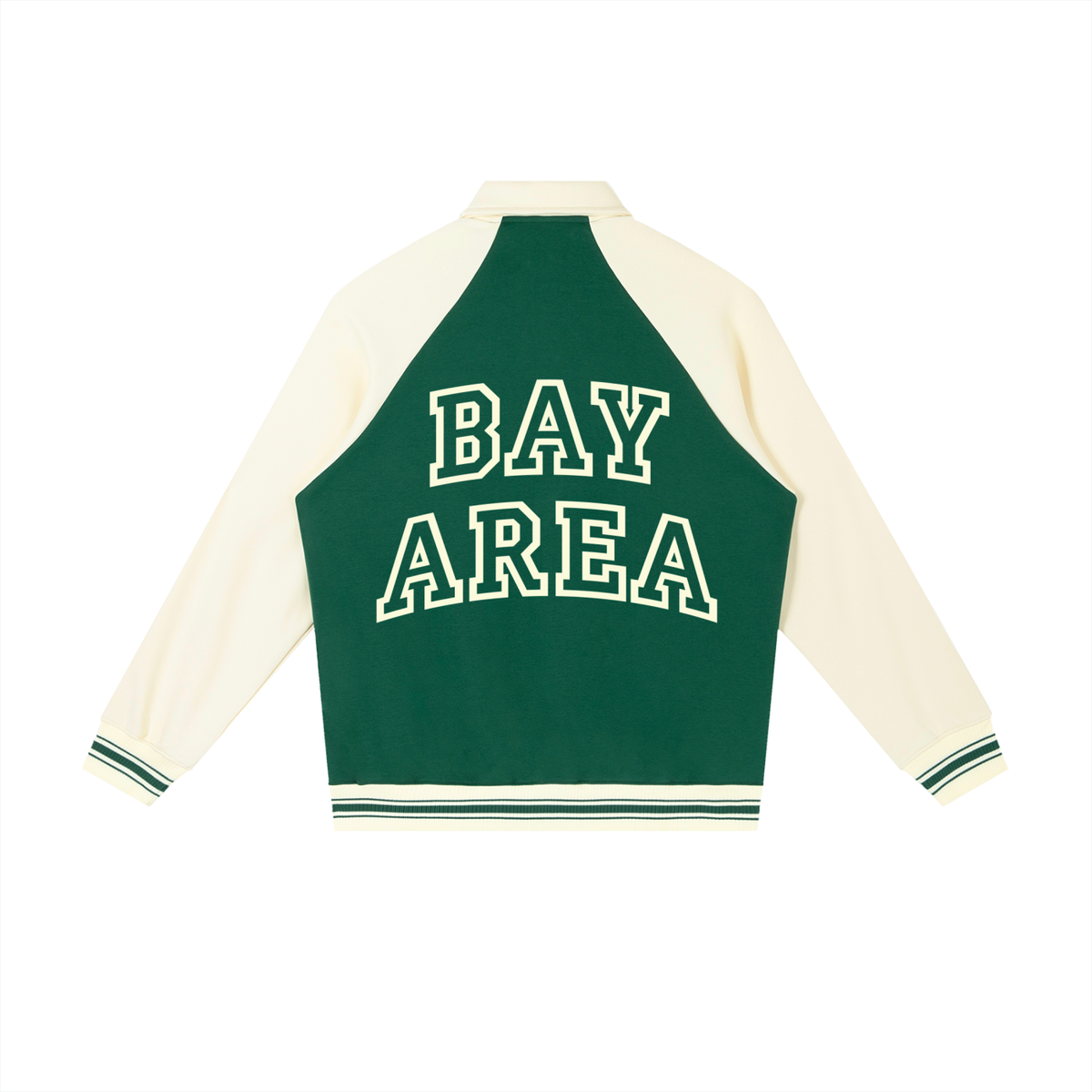 Bay Area Contrast Raglan Sleeve Baseball Jacket