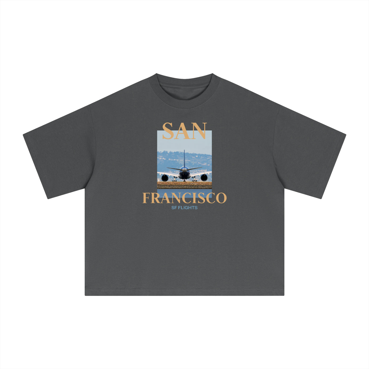 Essential Sorona Boxy T-Shirt — Widebody A350 at SFO