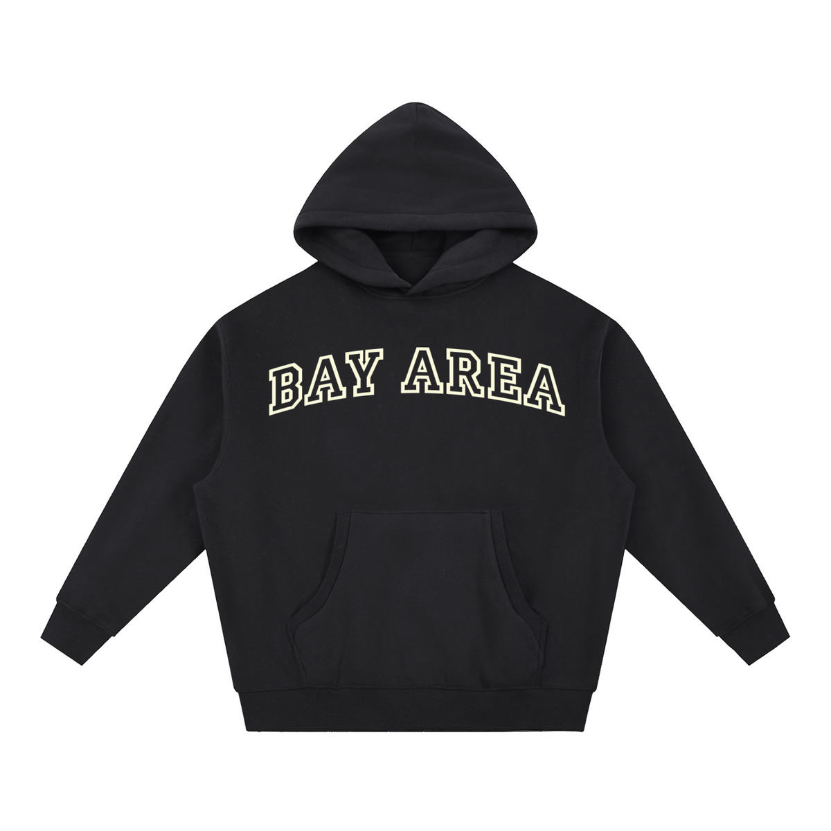 Bay Area Essential Oversized Boxy Fit Fleece Hoodie