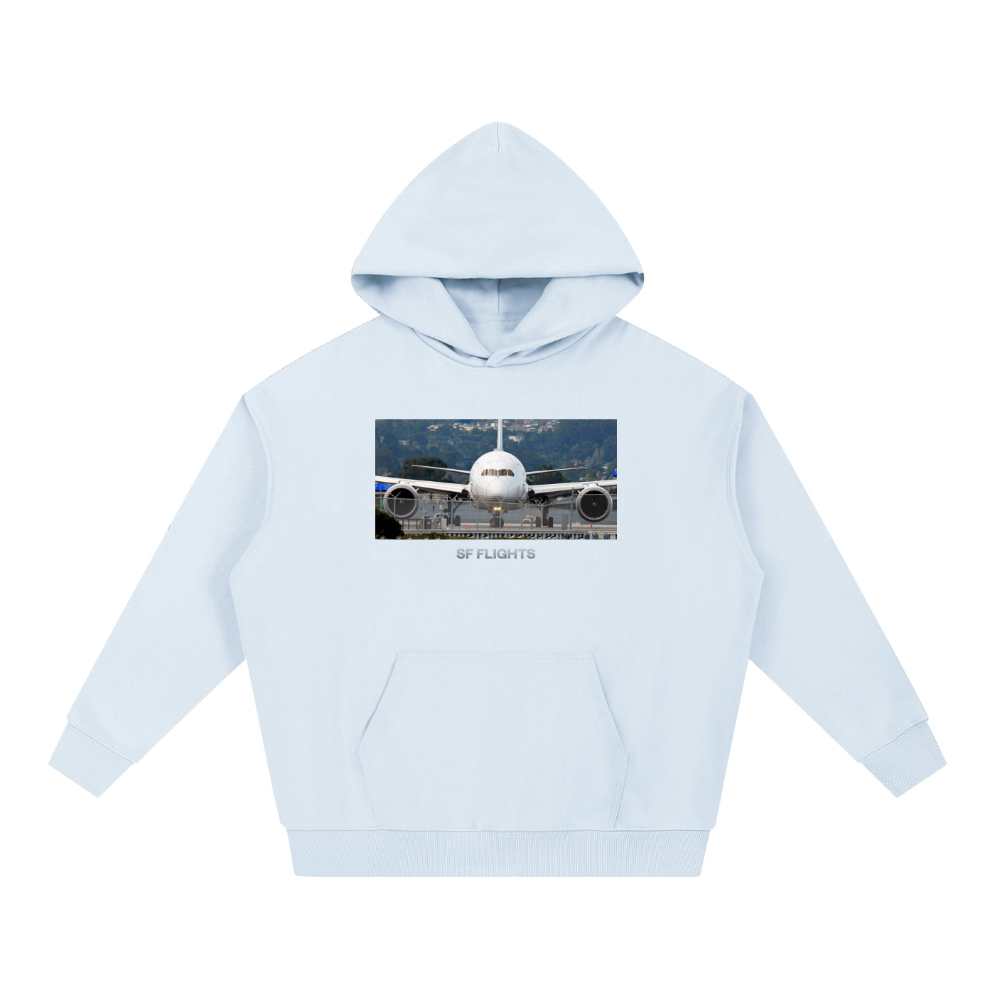 Essential Heavyweight Hoodie — B787 Close-Up at San Francisco Airport
