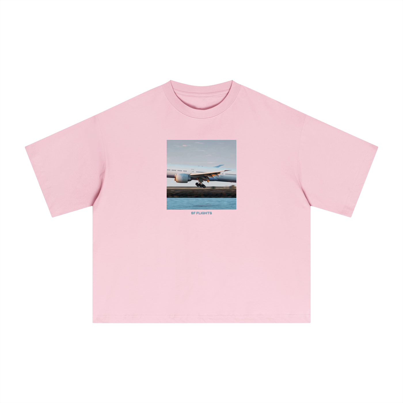 Essential Sorona Boxy T-Shirt — SFO Heavy 777 Approach