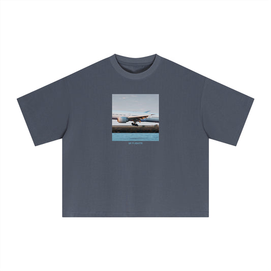 Essential Sorona Boxy T-Shirt — SFO Heavy 777 Approach