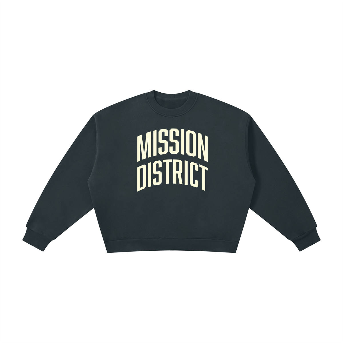 Mission District SF Boxy Fleece Crewneck Sweatshirt