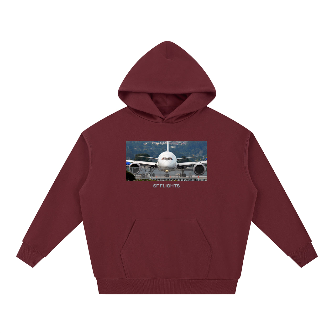 Essential Heavyweight Hoodie — B787 Close-Up at San Francisco Airport