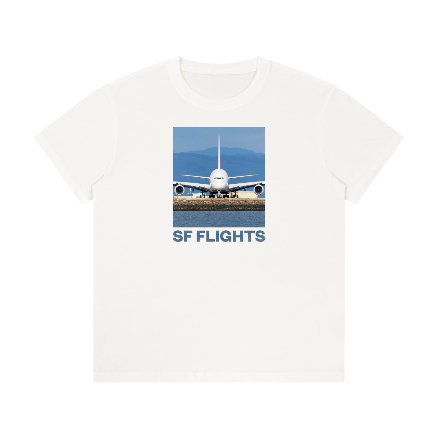 Quick Dry Regular Fit Tee — SF Flights A380 Superjumbo Print
