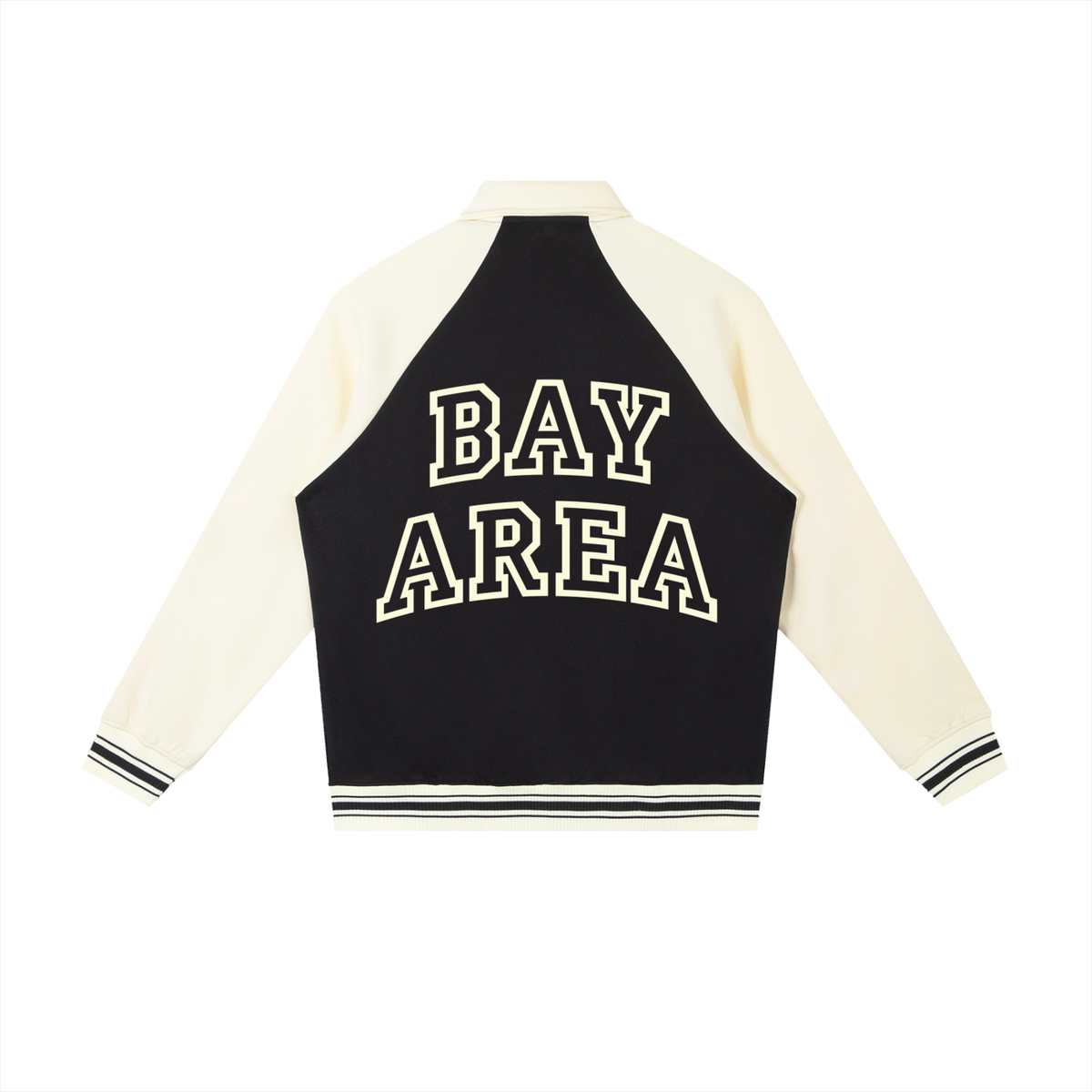 Bay Area Contrast Raglan Sleeve Baseball Jacket