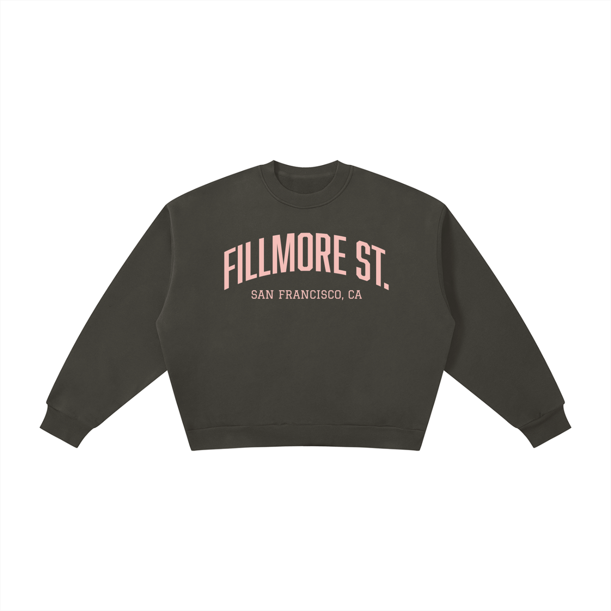 Fillmore Street SF Boxy Fleece Crewneck Sweatshirt