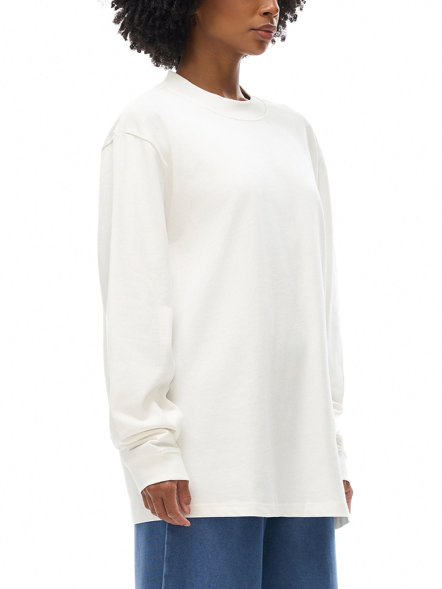 Essential Non-Shrink Mock Neck Sweatshirt — Ready for Departure at SFO Airport