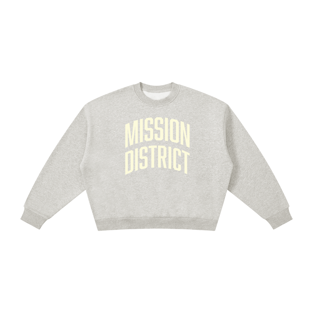 Mission District SF Boxy Fleece Crewneck Sweatshirt