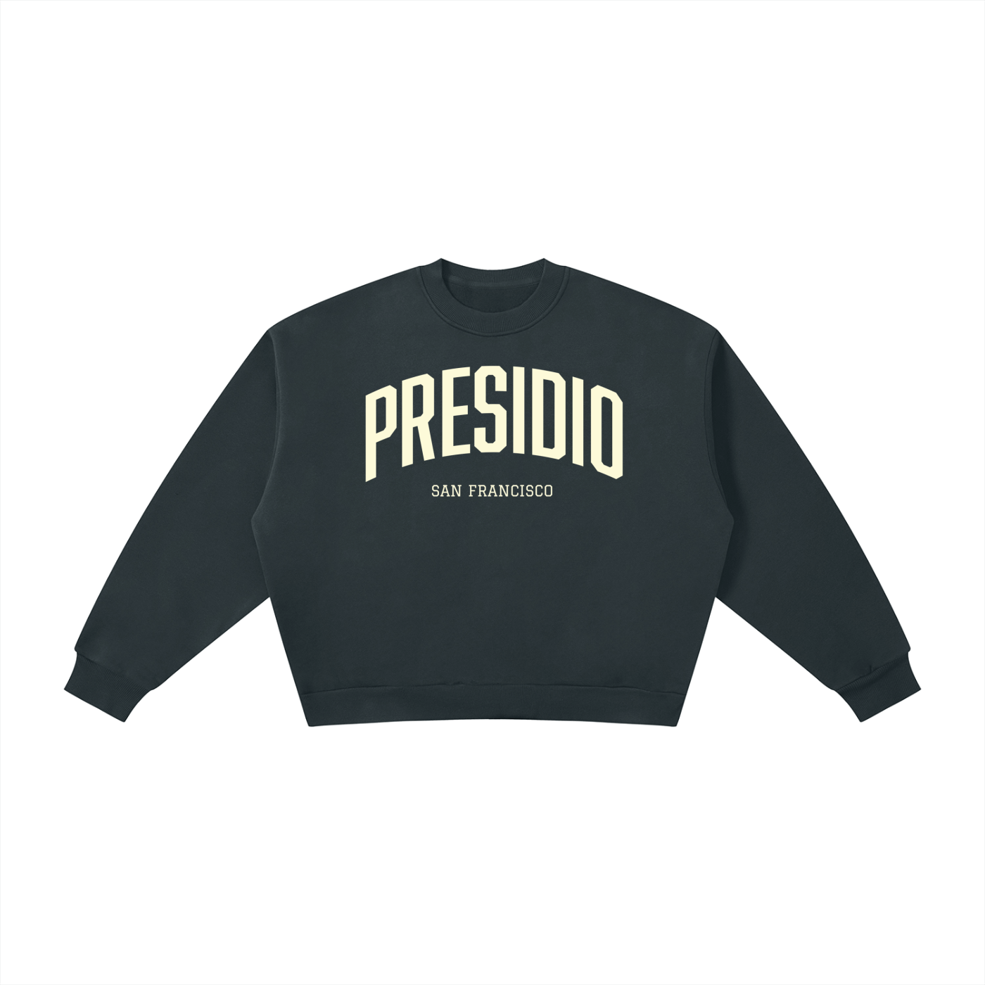 San Francisco PRESIDIO Boxy Fleece Crewneck Sweatshirt