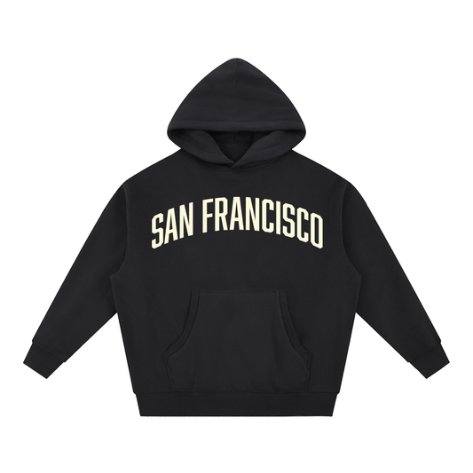 San Francisco Essential Oversized Boxy Fit Fleece Hoodie