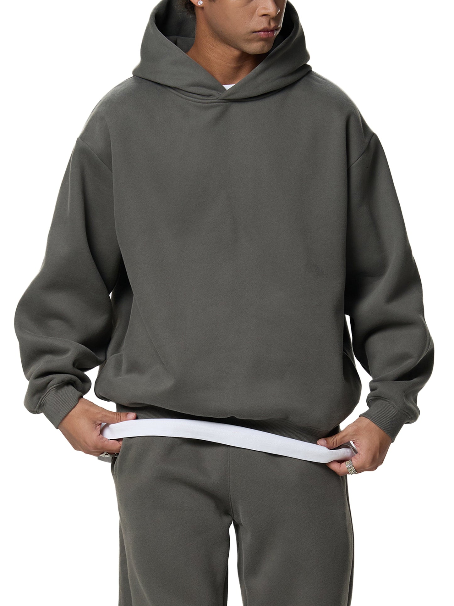 Fleeced Boxy Hoodie — SF Flights Logo Edition