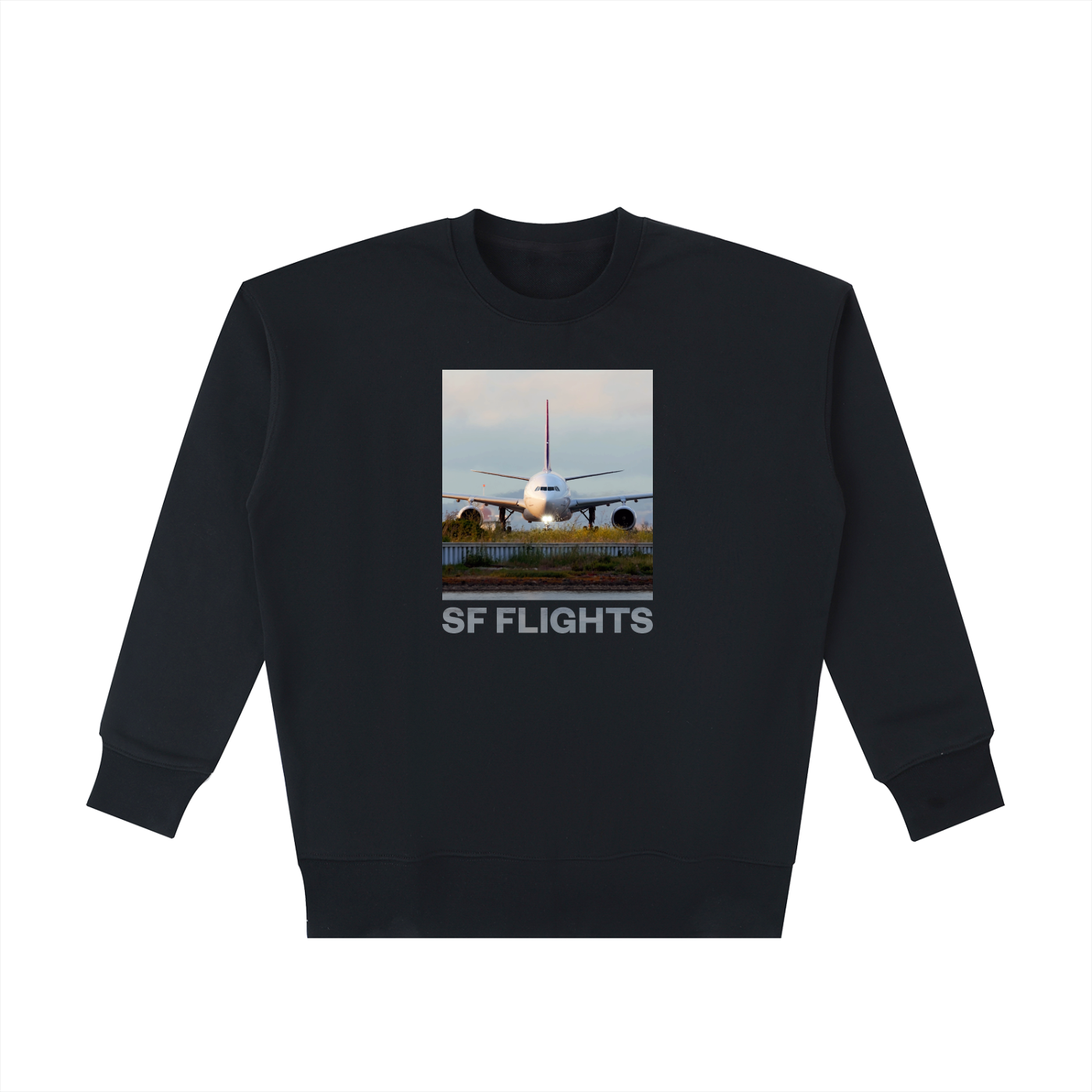 SF Flights A330 SFO Taxiing Heavyweight Sweatshirt