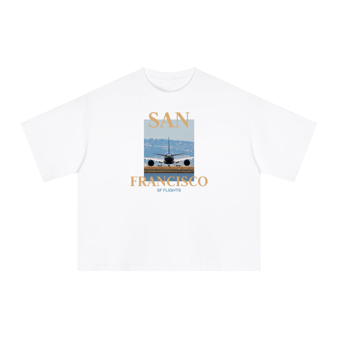 Essential Sorona Boxy T-Shirt — Widebody A350 at SFO