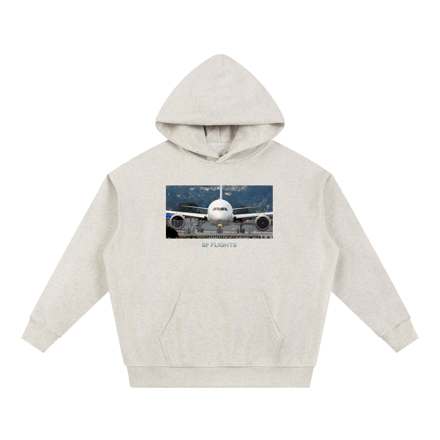 Essential Heavyweight Hoodie — B787 Close-Up at San Francisco Airport