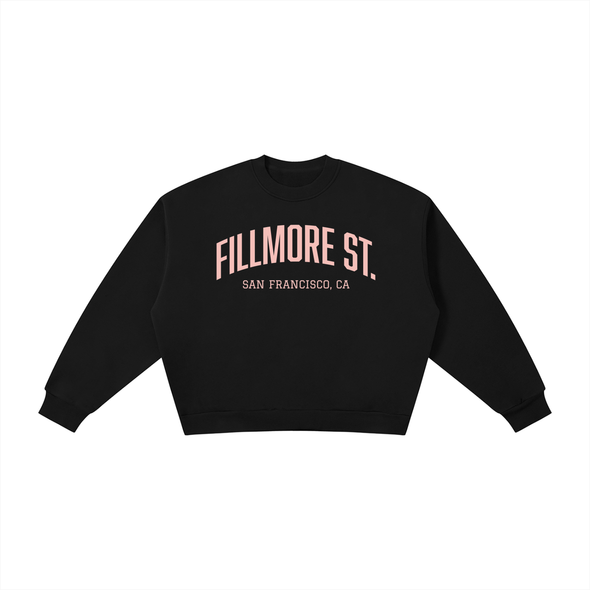 Fillmore Street SF Boxy Fleece Crewneck Sweatshirt