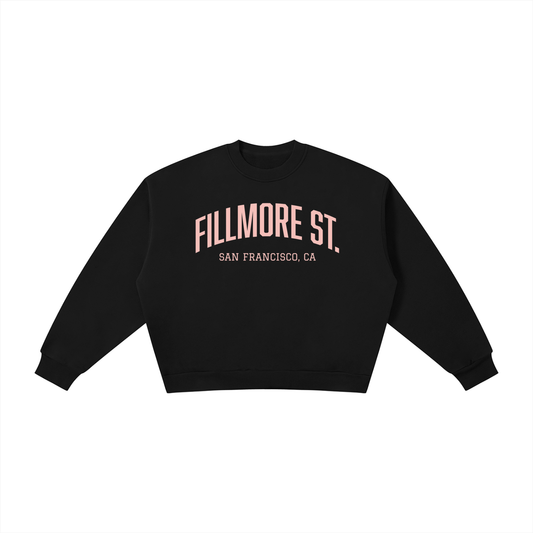 Fillmore Street SF Boxy Fleece Crewneck Sweatshirt
