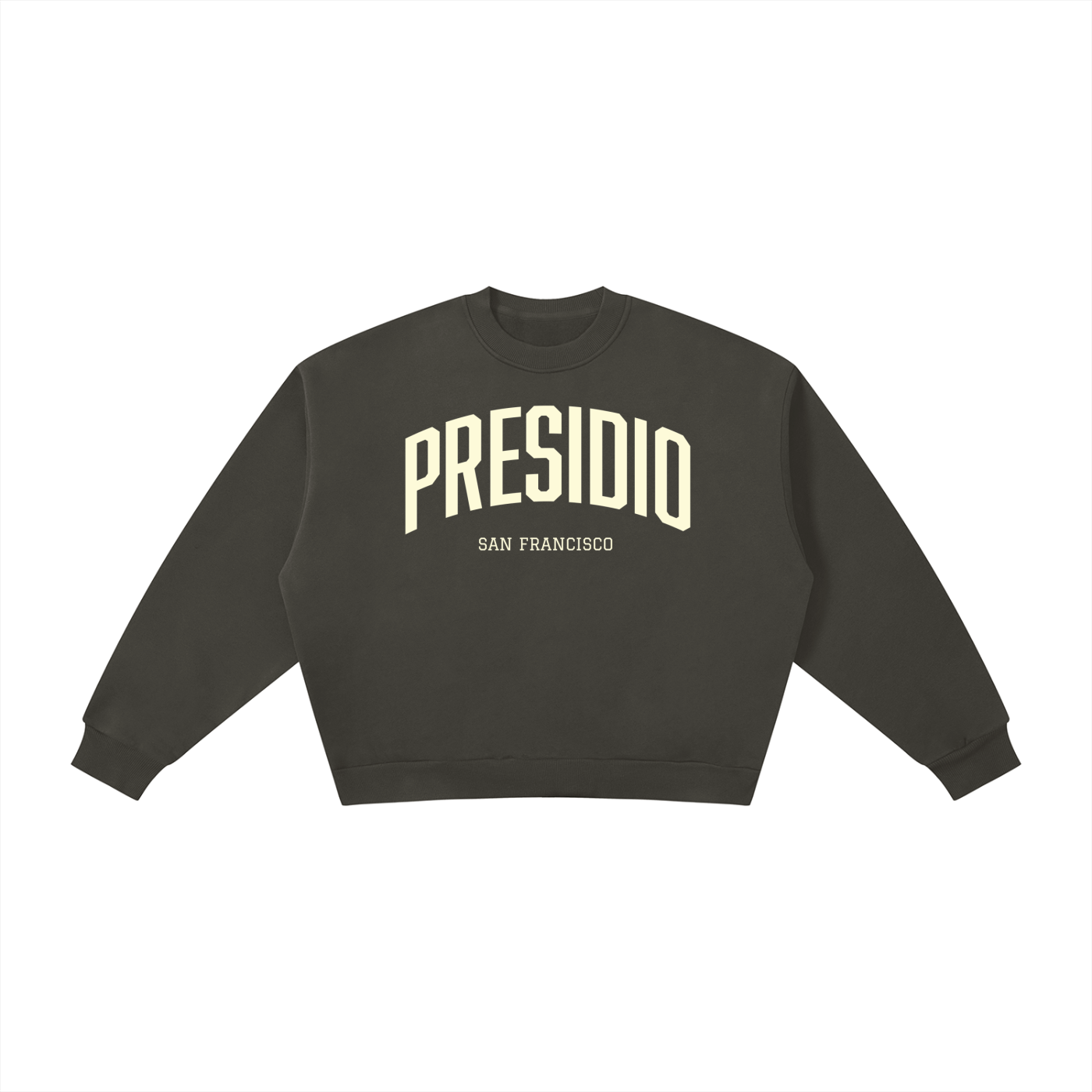 San Francisco PRESIDIO Boxy Fleece Crewneck Sweatshirt