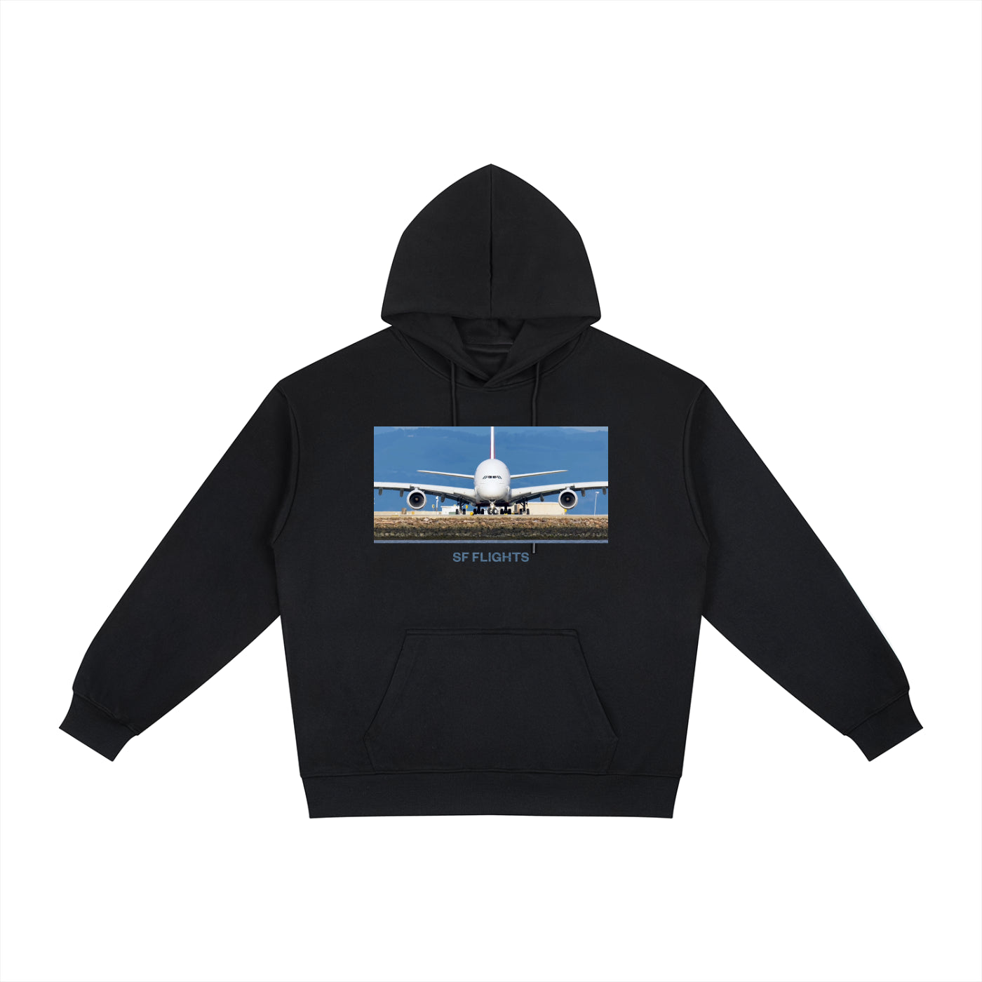 SF Flights Relaxed Fit Hoodie — A380 Ready for Takeoff