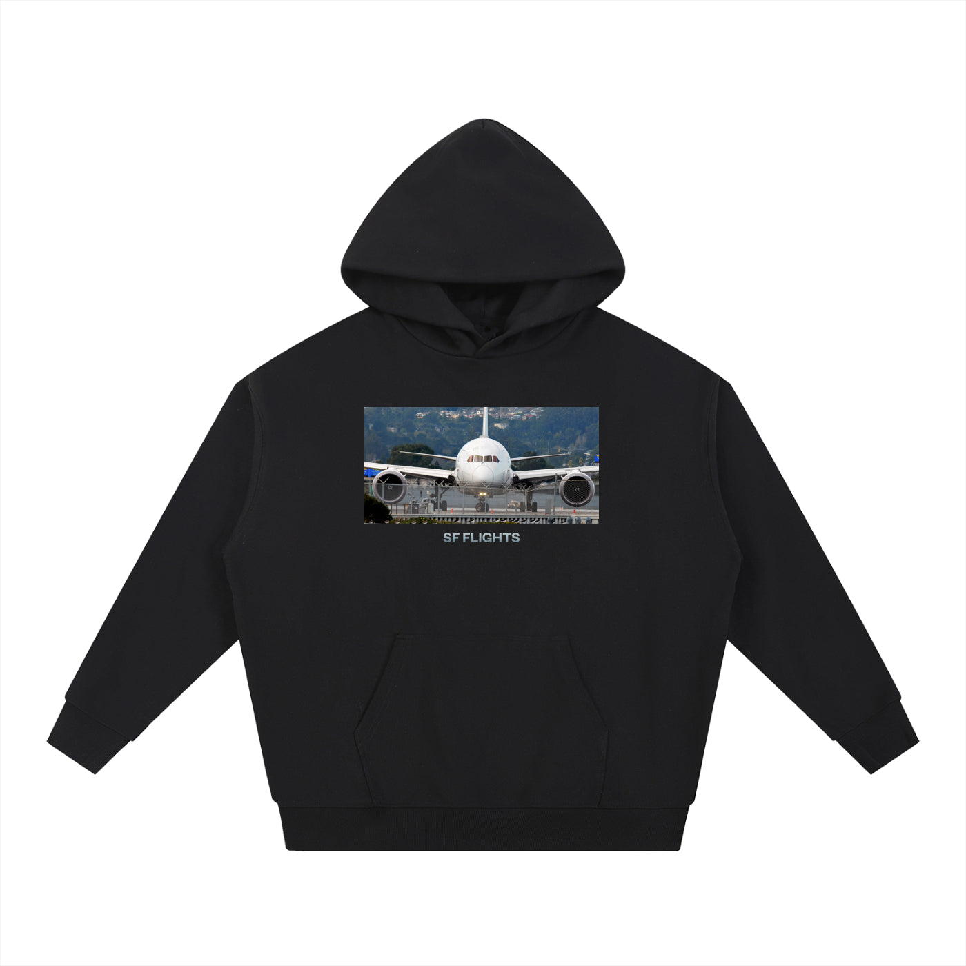 Essential Heavyweight Hoodie — B787 Close-Up at San Francisco Airport