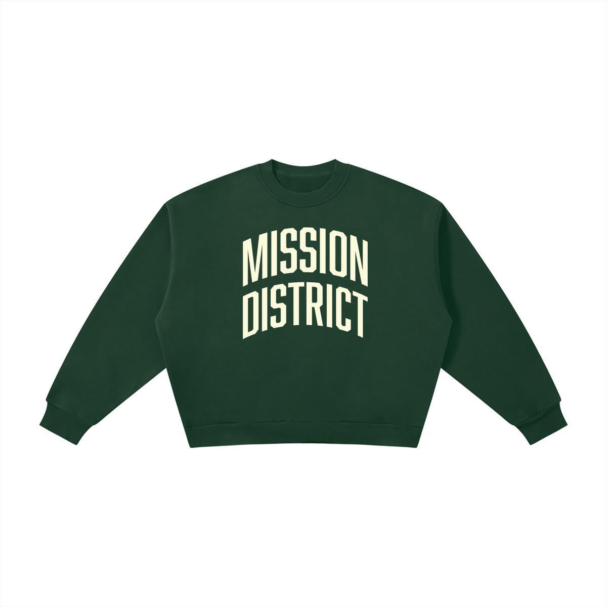 Mission District SF Boxy Fleece Crewneck Sweatshirt