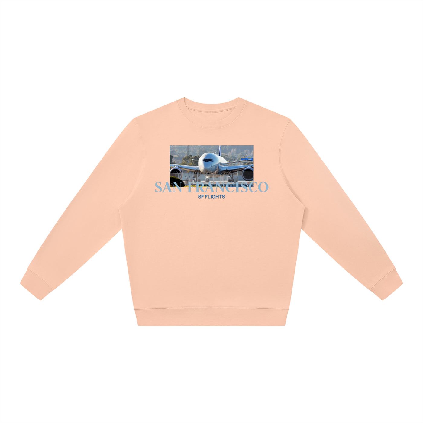 Unisex Oversized Crewneck Sweatshirt — SFO Plane Spotting Print