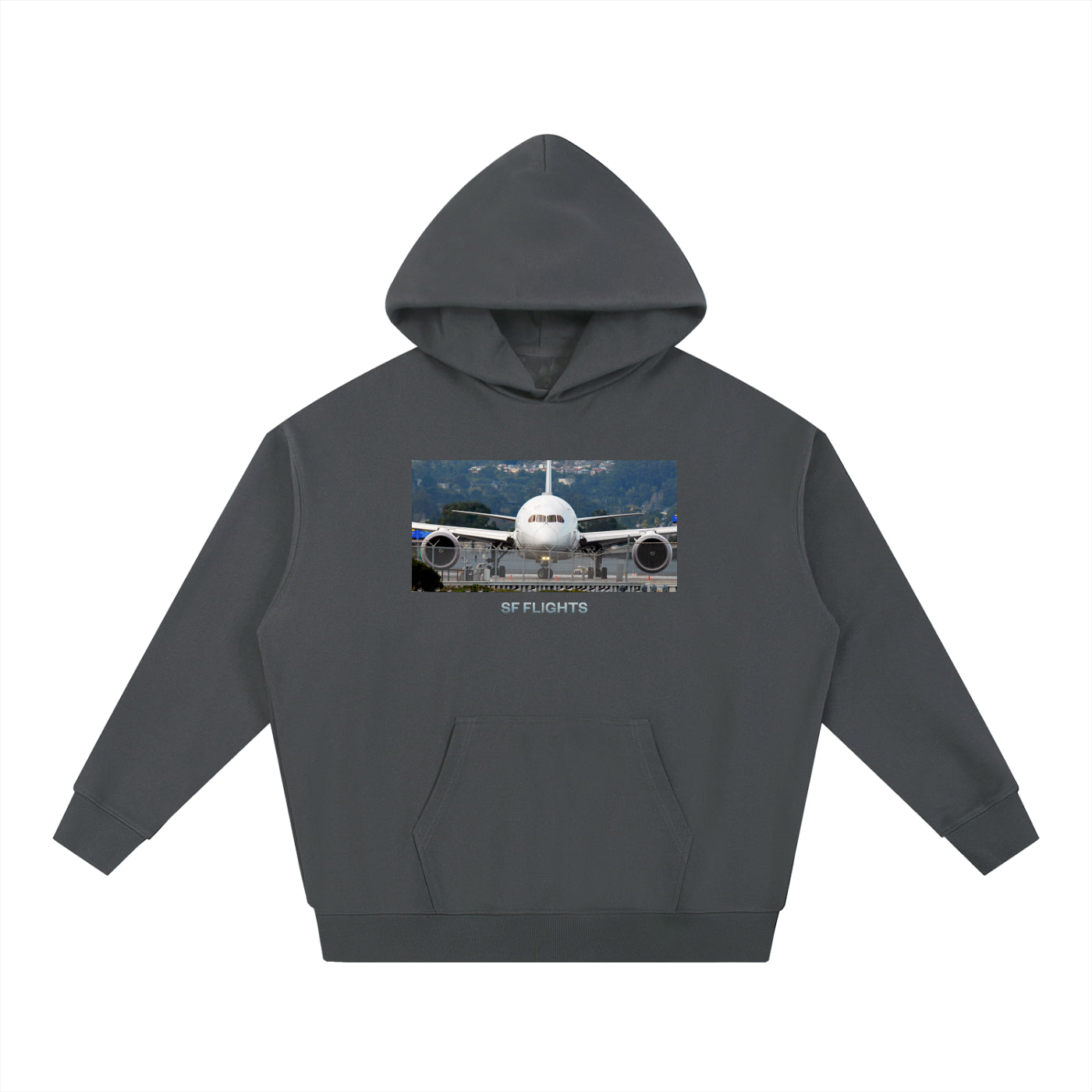 Essential Heavyweight Hoodie — B787 Close-Up at San Francisco Airport