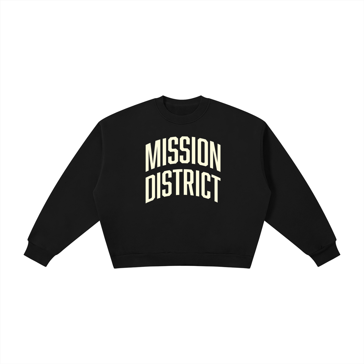 Mission District SF Boxy Fleece Crewneck Sweatshirt