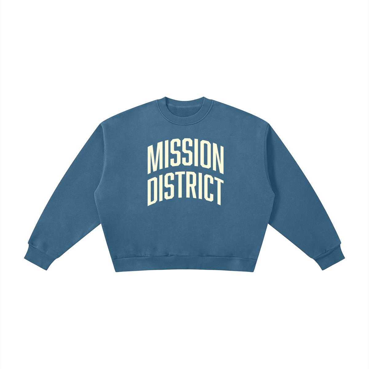 Mission District SF Boxy Fleece Crewneck Sweatshirt
