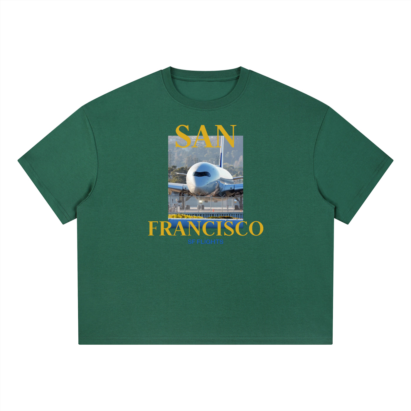 Unisex Boxy Coolmax T-Shirt — Taxiing for Departure at SFO
