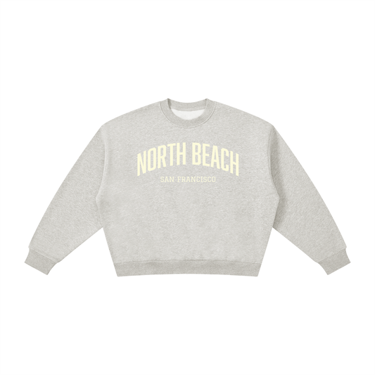 North Beach San Francisco Boxy Fleece Crewneck Sweatshirt