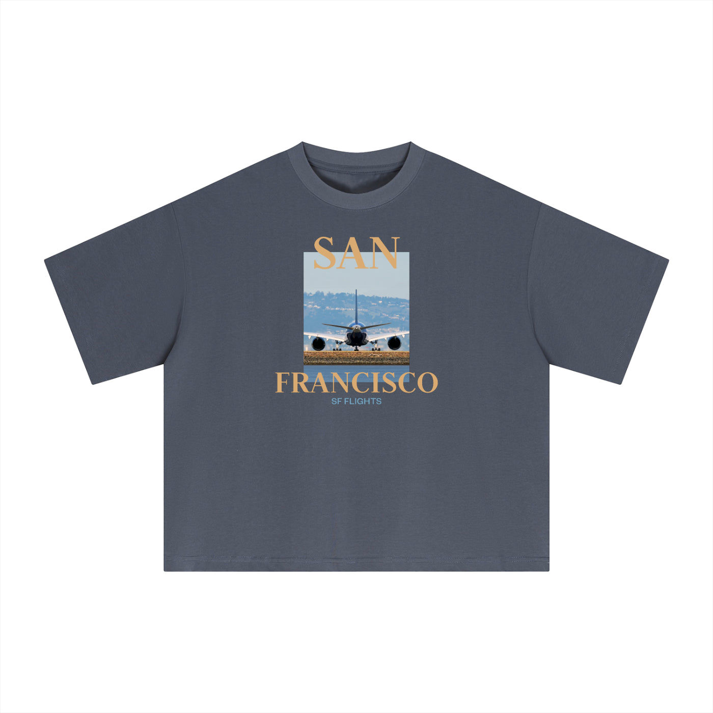 Essential Sorona Boxy T-Shirt — Widebody A350 at SFO