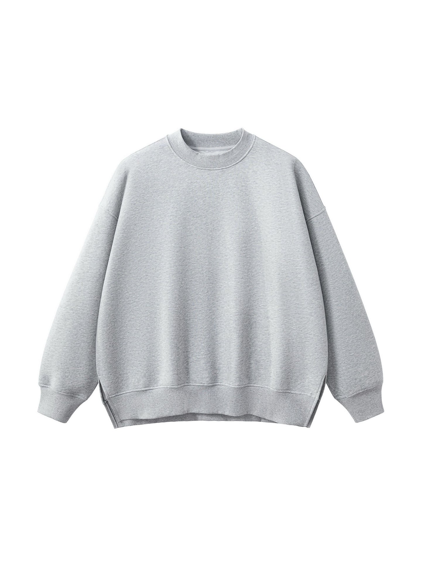 Fleece Side Slit Crewneck Sweatshirt  — Superjumbo A380 at San Francisco Airport