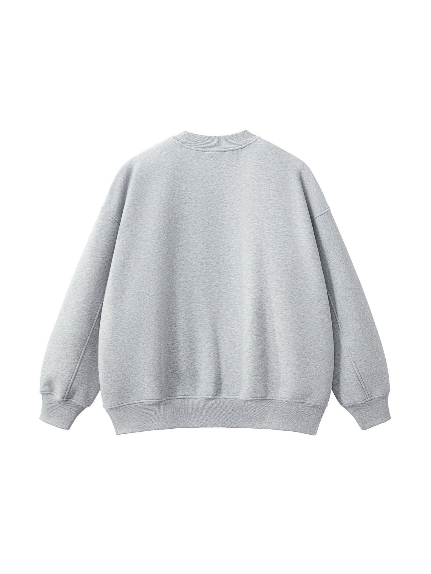 Fleece Side Slit Crewneck Sweatshirt  — Superjumbo A380 at San Francisco Airport