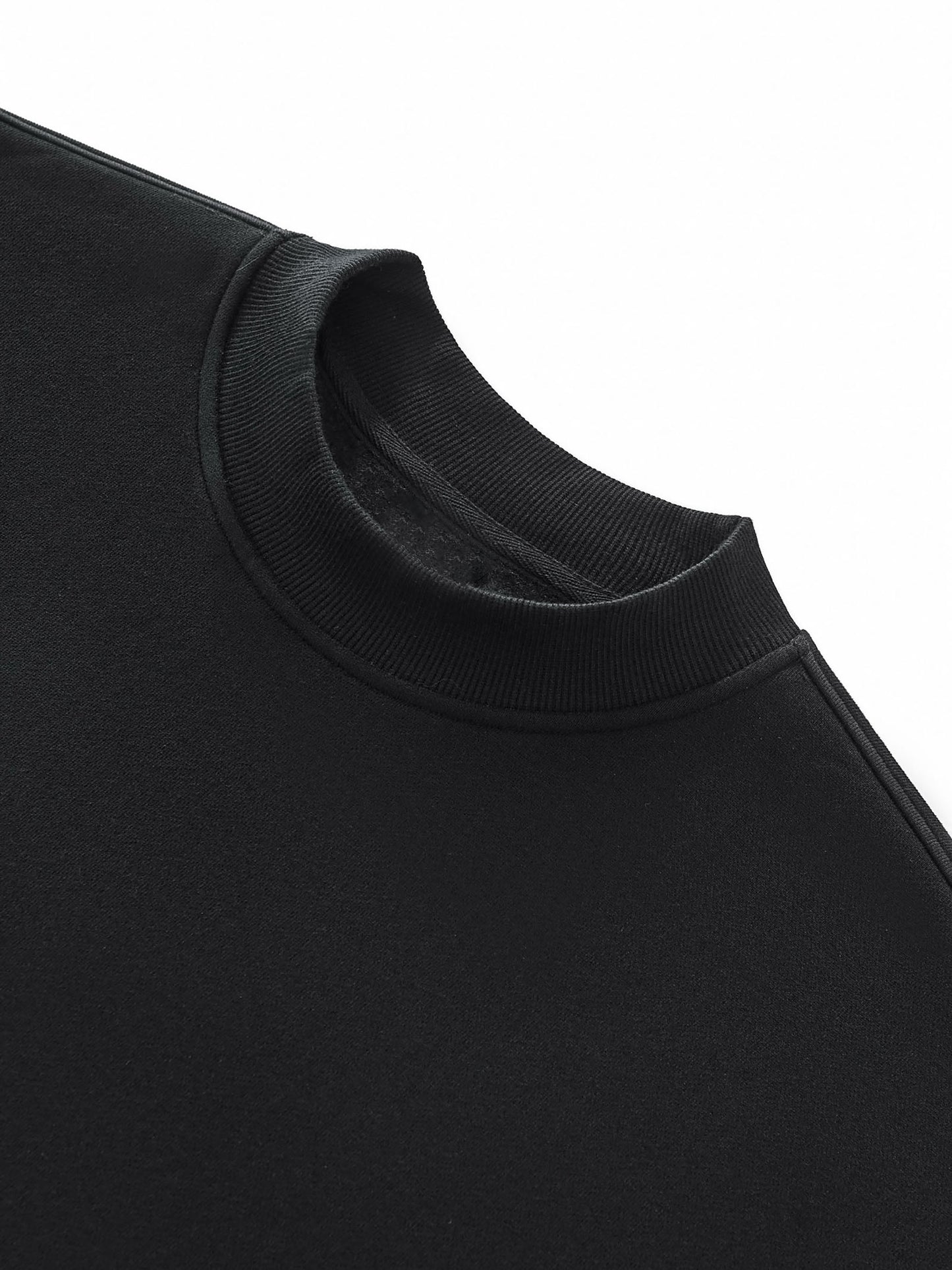 Fleece Side Slit Crewneck Sweatshirt  — Superjumbo A380 at San Francisco Airport
