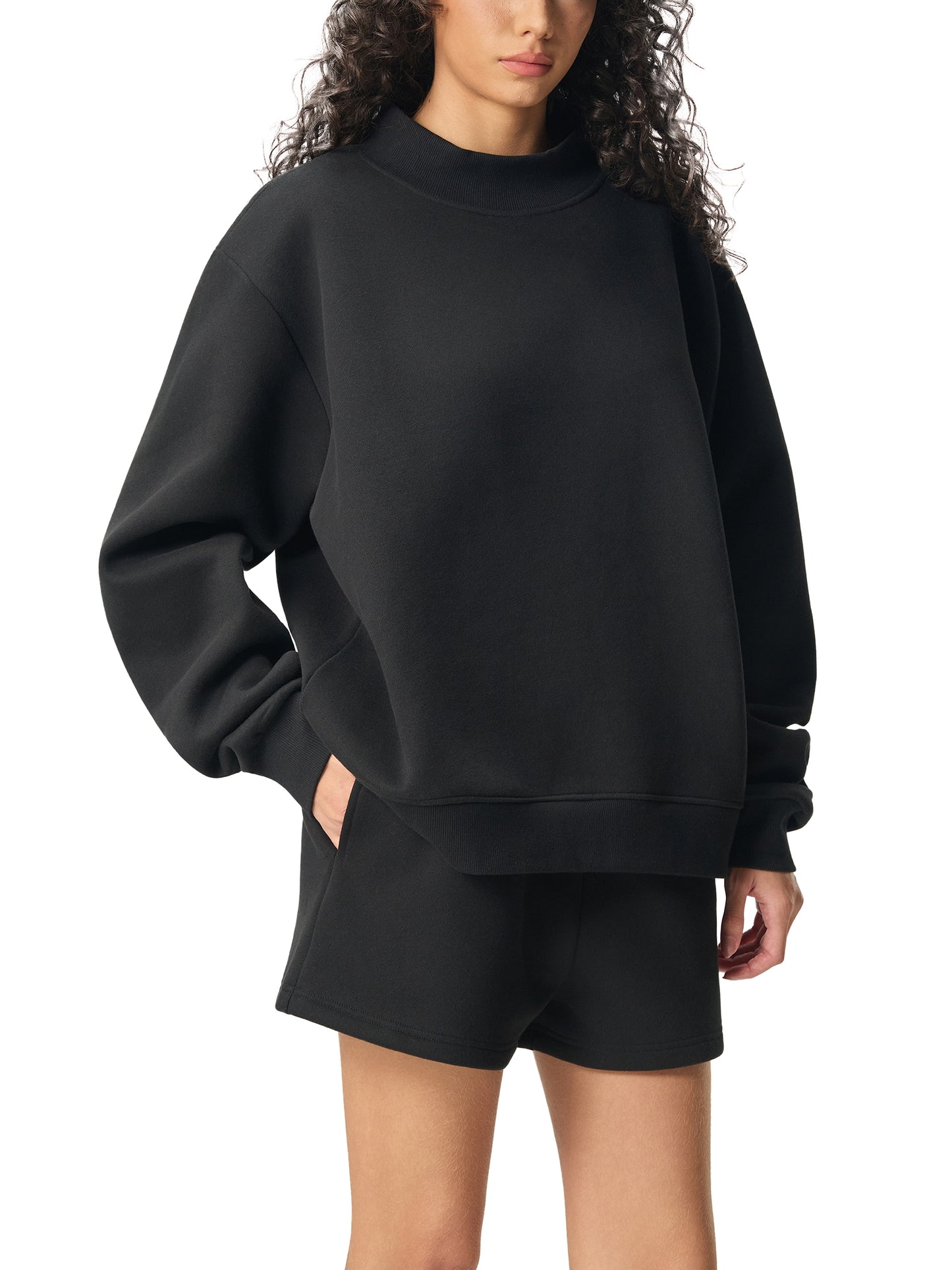 Essential Fleece Mock-Neck Crew Sweatshirt — Reverse Ops at SFO