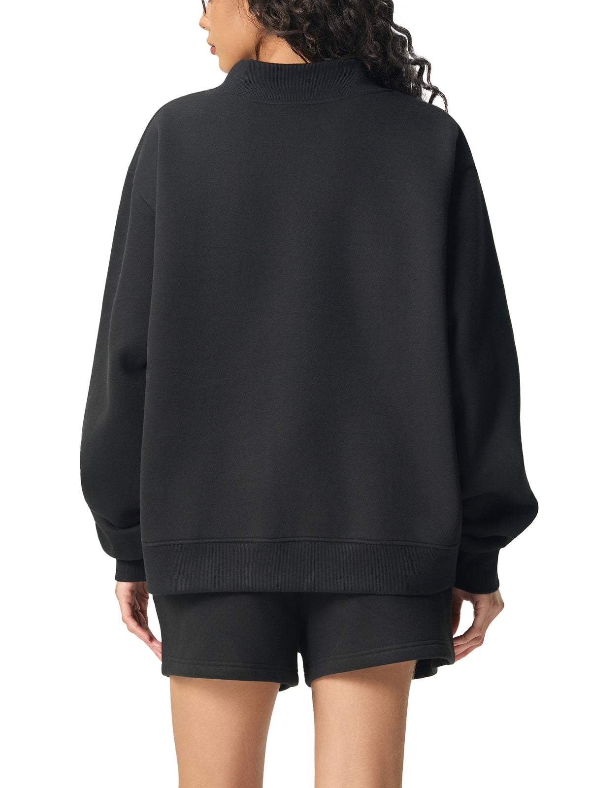 Women's Mission District SF Essential Fleece Mock-Neck Crew Sweatshirt
