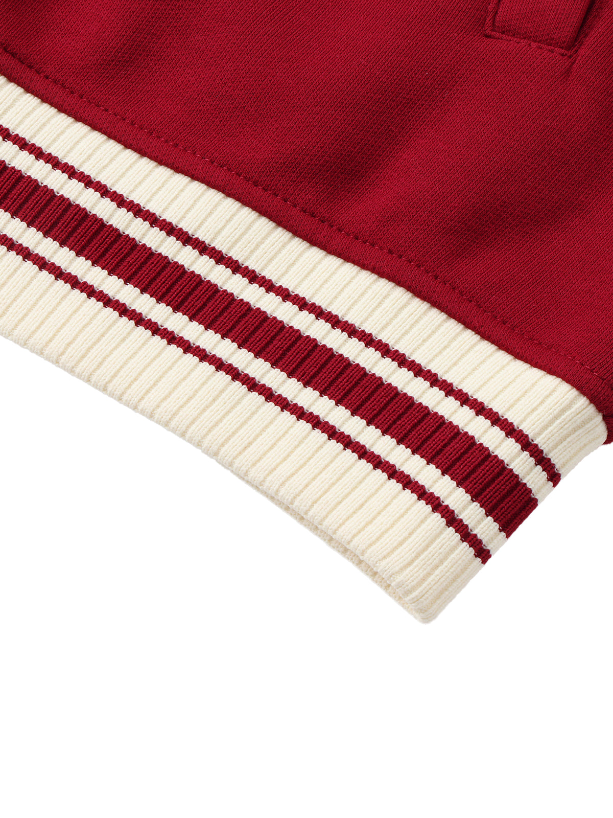 Bay Area Contrast Raglan Sleeve Baseball Jacket