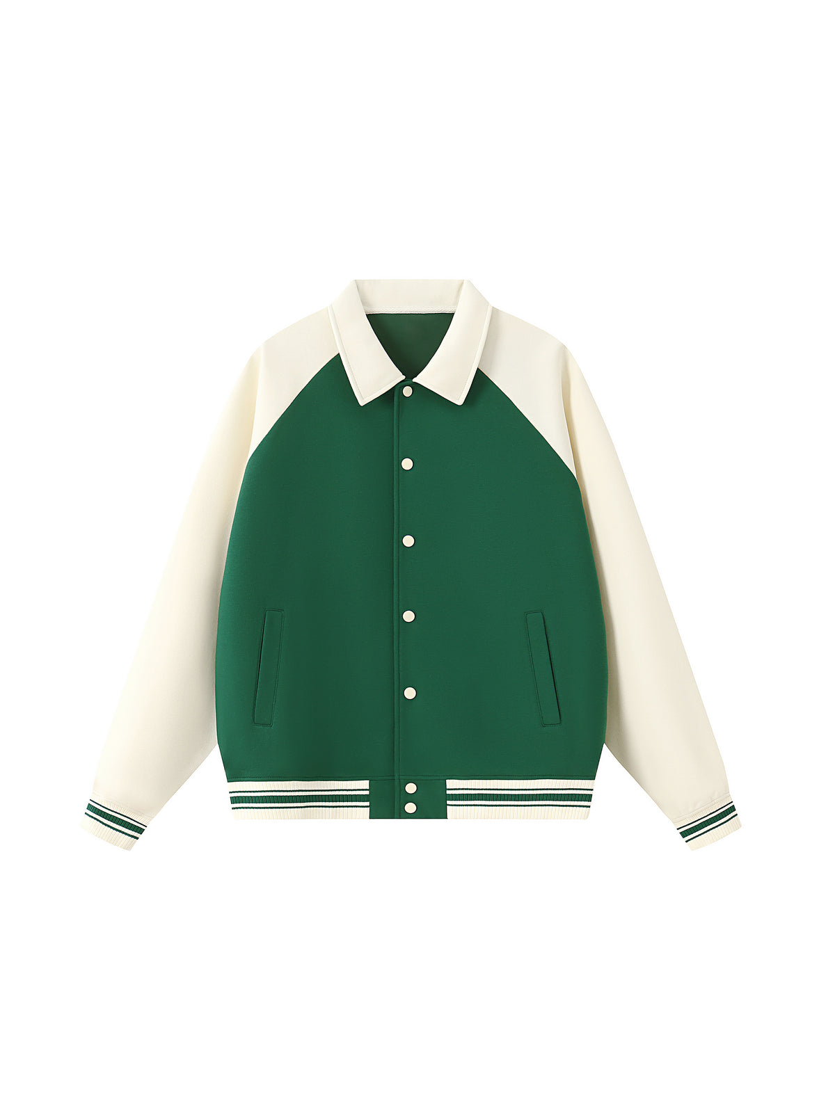 Bay Area Contrast Raglan Sleeve Baseball Jacket