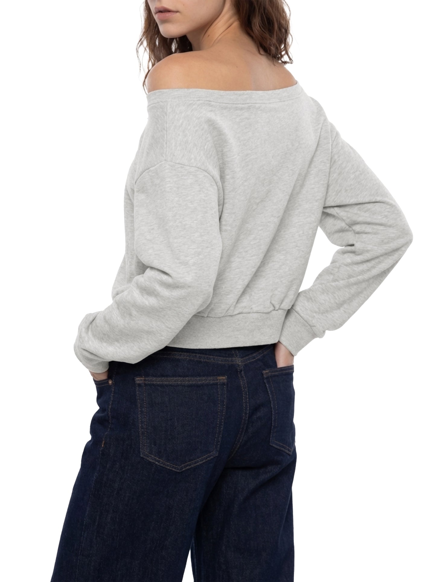 Women’s Off-Shoulder Sweatshirt — SFO Reverse Ops Landing